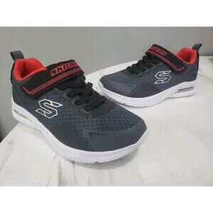 NEW WITHOUT BOX SKECHERS Size 1 Kids black kaptix athletic gymshoes‎ sneakers